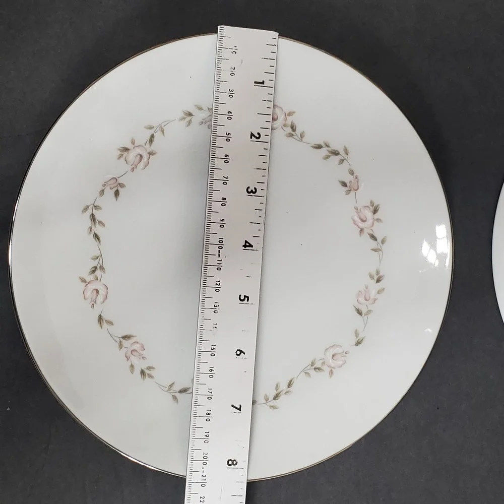 Noritake‎ Harley 6420 Salad Plates Set of 4 Pink Floral Gold Trim Japan 8.25 in
